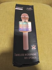 WS858L Portable Wireless Karaoke Blue Microphone - Original Box