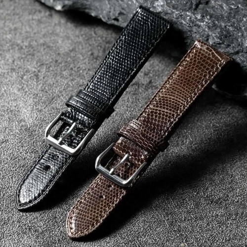 Handmade lizard leather watch - handmade,