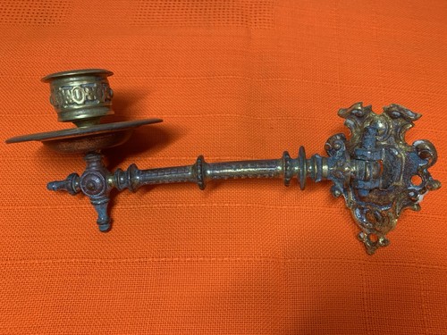 Antique brass piano candle - piano,