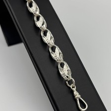 925 Sterling Silver Tulip Belcher Bracelet 9 Inch Chain Men’s Women’s
