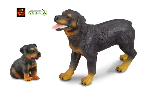 Rottweiler dog and puppy toy - dog,