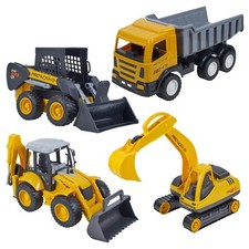 Kids Real Looking Yellow Plastic Toy Tractor Indoor Outdoor Summer Beach Play