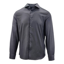 M&S SARTORIAL Regular Fit Pure Cotton Double Cuff Herringbone Shirt