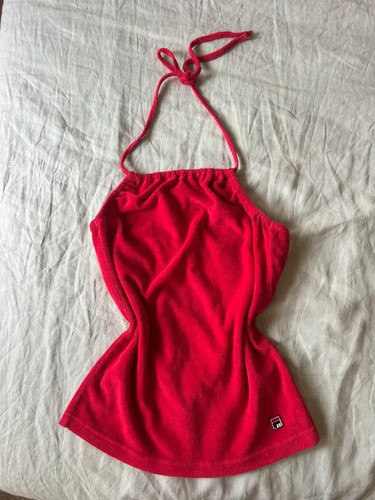 Vintage y2k fila red - red, halter