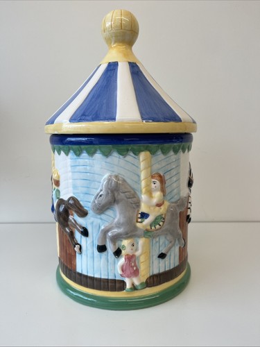 Vintage carousel cookie - vintage, jar