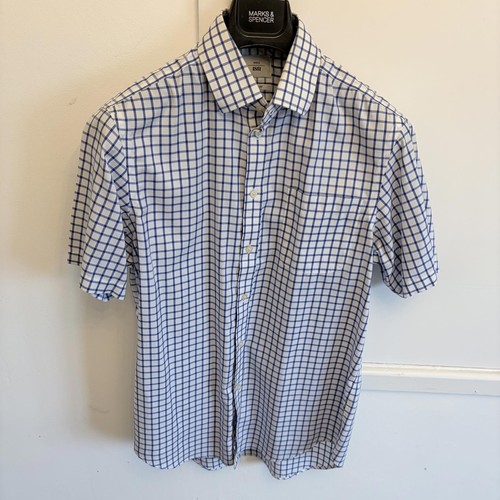 Moss bros blue white - bros, check
