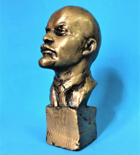 Lenin bust sculpture golden - 6",