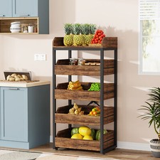 5-Tier Wood Vegetable Rack