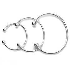 Solid 925 Sterling Silver Torque Bangle Baby, Maiden & Adult Ladies