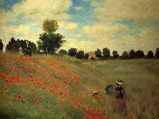 A3 -CLAUDE MONET POPPIES AT AGRA  - FAMOUS PAINTERS CLASSIC PAINTINGS Posters #4
