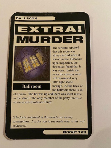 Cluedo 1996 spare replacement - cluedo, spare/replacement