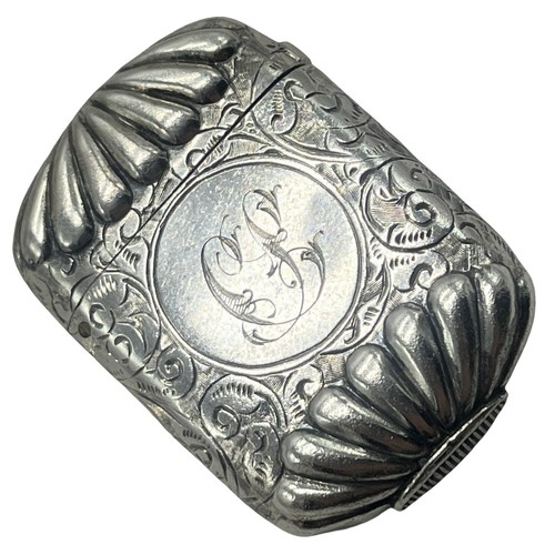 Unusual silver vesta - silver, case