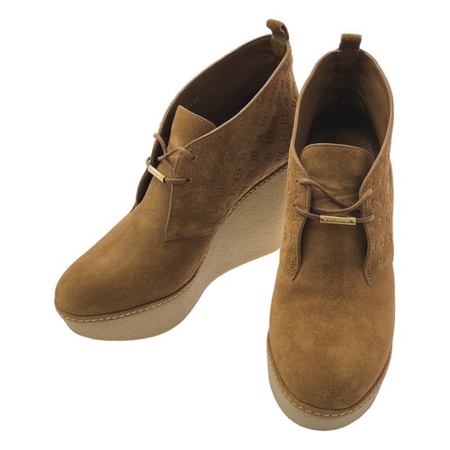 Louis vuitton suede wedge - suede,