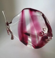 Vintage Murano Tropical Fish Figurine Art Glass By Renato Anatra Hand Blown 