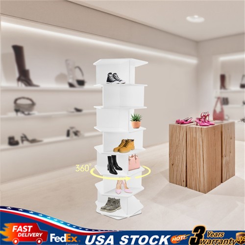 Rotating shoe rack tower - rotating,