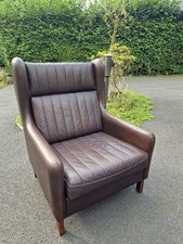Borge Morgensen Style Vintage Leather Danish Armchair Mid Century FREE Delivery.