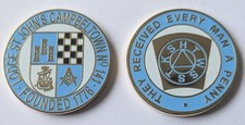 Lodge St. John Campbeltown No. 141 Enamel Mark Token
