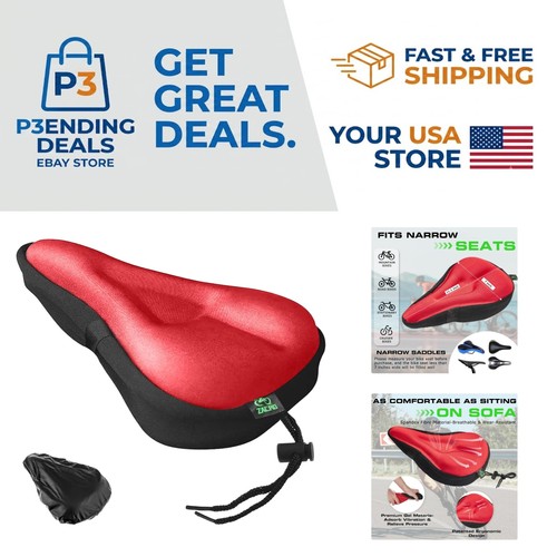 Gel padded bike seat - bike, cushion