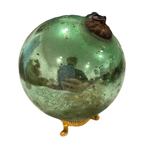 Antique kugel mercury glass - antique,
