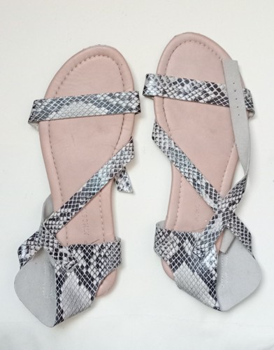 Snake skin print - print, sandals