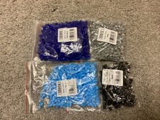 Hama Beads 4 X Part Used Bags Dark And Pastel Blue Grey Black