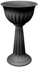 75cm Tall Black Urn Plant Pot