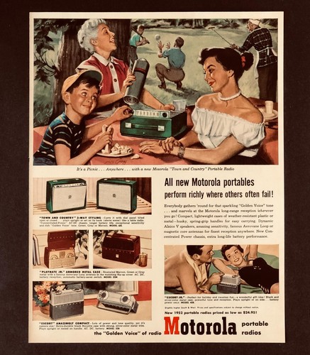 1952 motorola portable radios - motorola,