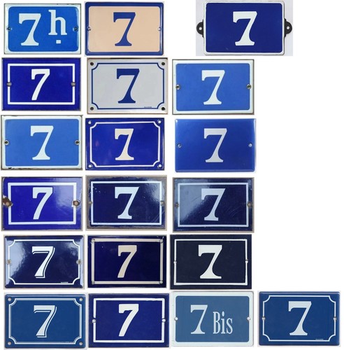 Old blue french - old, number