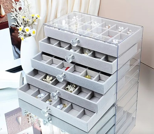 Grey large elegant jewellery - grey,
