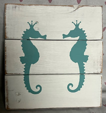 Rustic Wooden Seahorse Art