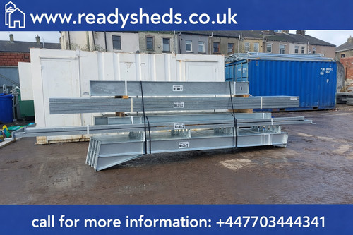 Unused steel shed frame - unused,