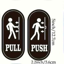 2pcs Push and pull Sticker