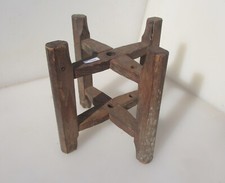 Antique Wooden Textile Bobbin Spool Old Vintage Japanese Asian Stand Base x1 
