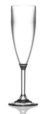 Champagne Flute Clear - Reusable Polycarbonate Plastic - 187ml/6.6oz - Box of 12