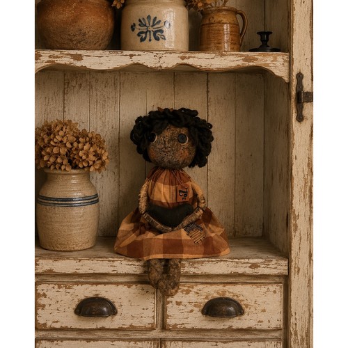 Primitive handcrafted rag doll - handcrafted,