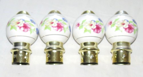 Porcelain brass bed post - &,