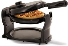 BELLA Classic Rotating Belgian Waffle Maker with Nonstick Plates, Black