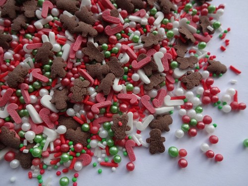 Christmas cupcake sprinkles - cupcake,