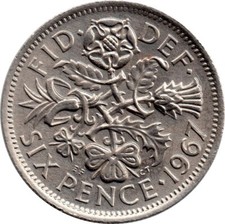 2 For £1.79.     1954-1970 sixpence 6D Queen Elizabeth II, Pick the Year.