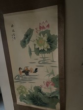 Vintage silk scroll Korean