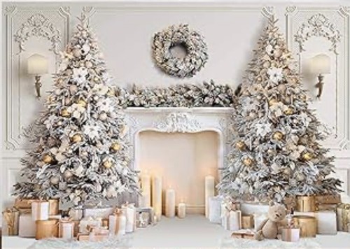 8x6ft christmas backdrop white - backdrop,