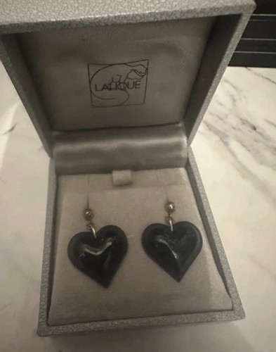 Lalique black heart - , drop