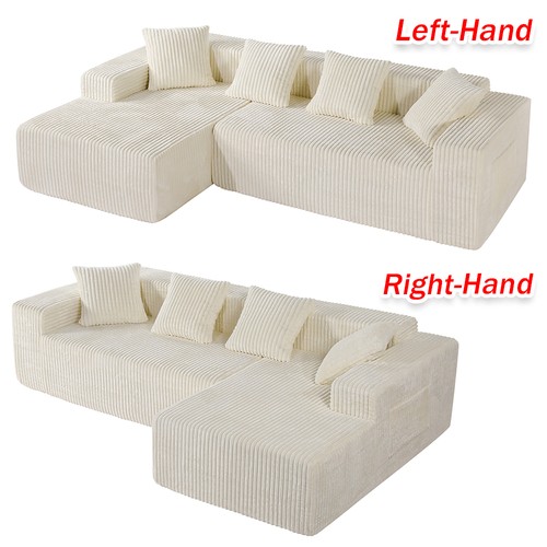 Shaped corner sofa corduroy - corner,