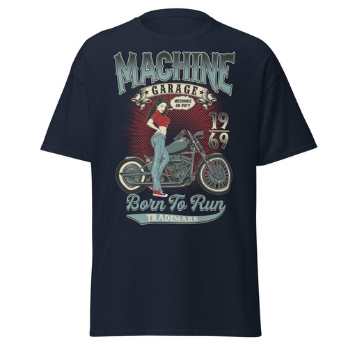 Vintage pin biker shirt - biker,