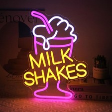 Milkshakes neon led - milkshakes, sign