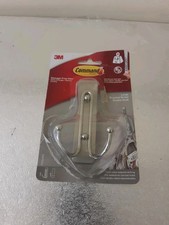 Command Brushed Nickel Double Decorative Hook L - double hook, 