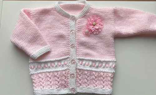 Hand knitted girl cardigan - knitted, girl’s