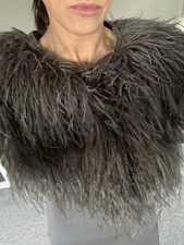 Ted Baker Grey Faux Fur Stole/Wrap/Scarf/Shrug
