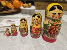 Vintage Wooden 5 Tier Russian Doll