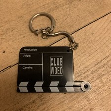 Vintage Movie / Acting Clapper Board Key Ring French ‘Club Video’